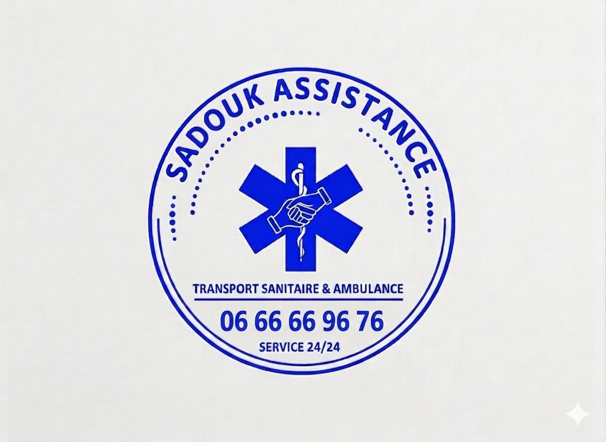 Ambulance Sadouk Assistance devant la Clinique Dar Essalam à Témara